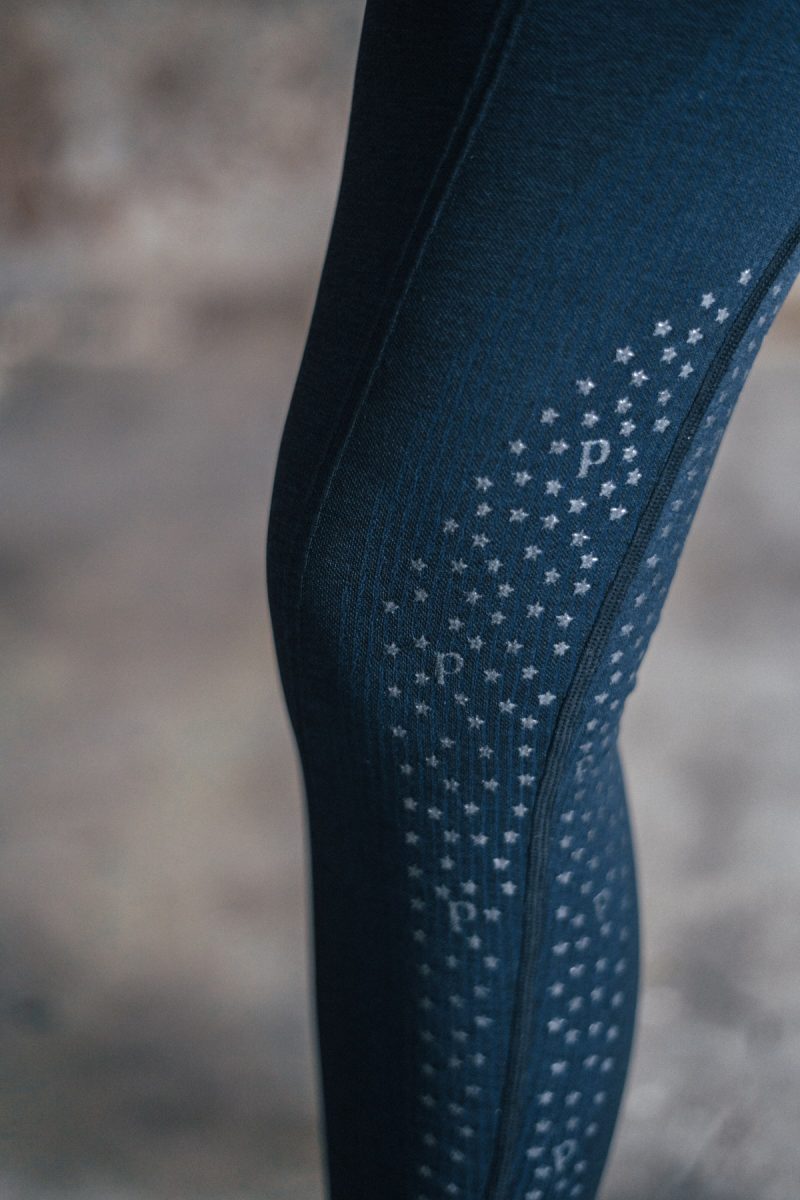 Sandy Navy Riding Leggings Knee Grip-7