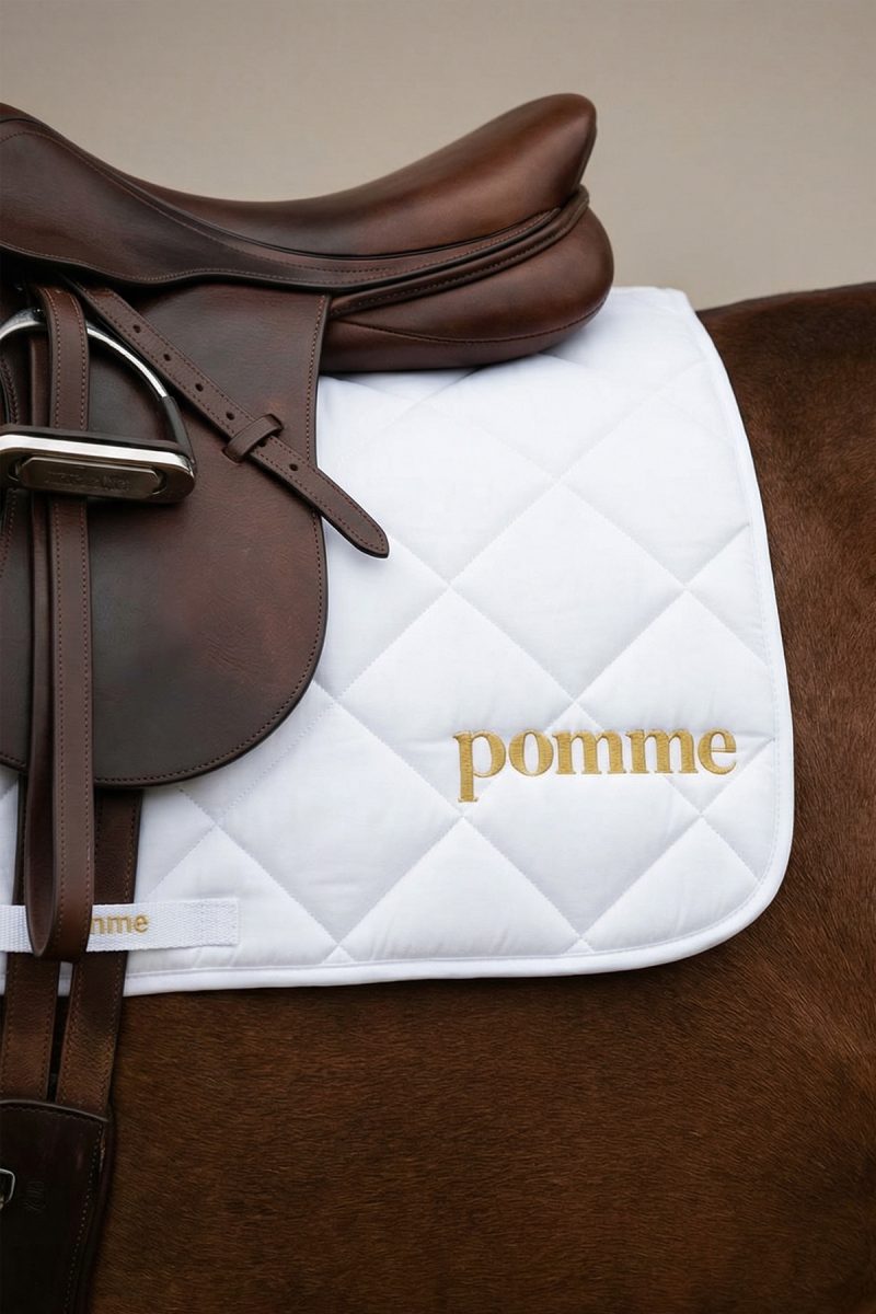 Pomme-Saddle-Pad-Jump,-White