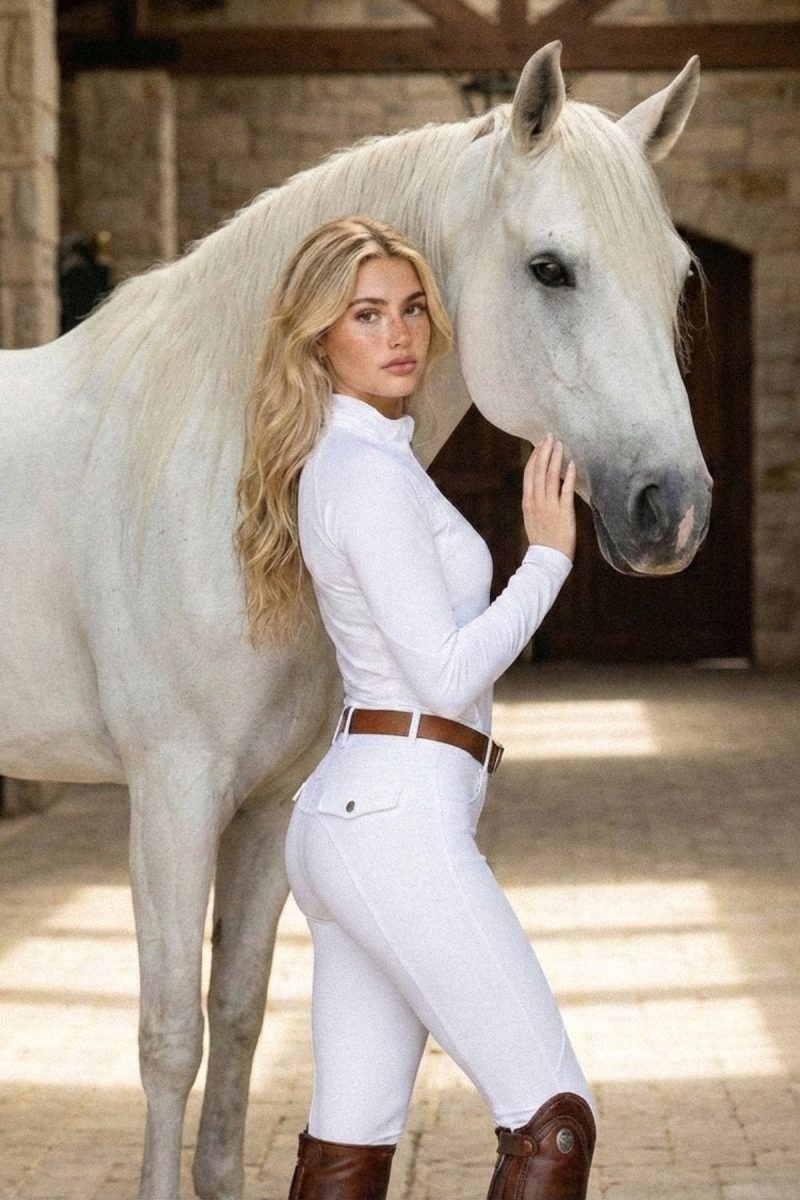 Fay breeches white