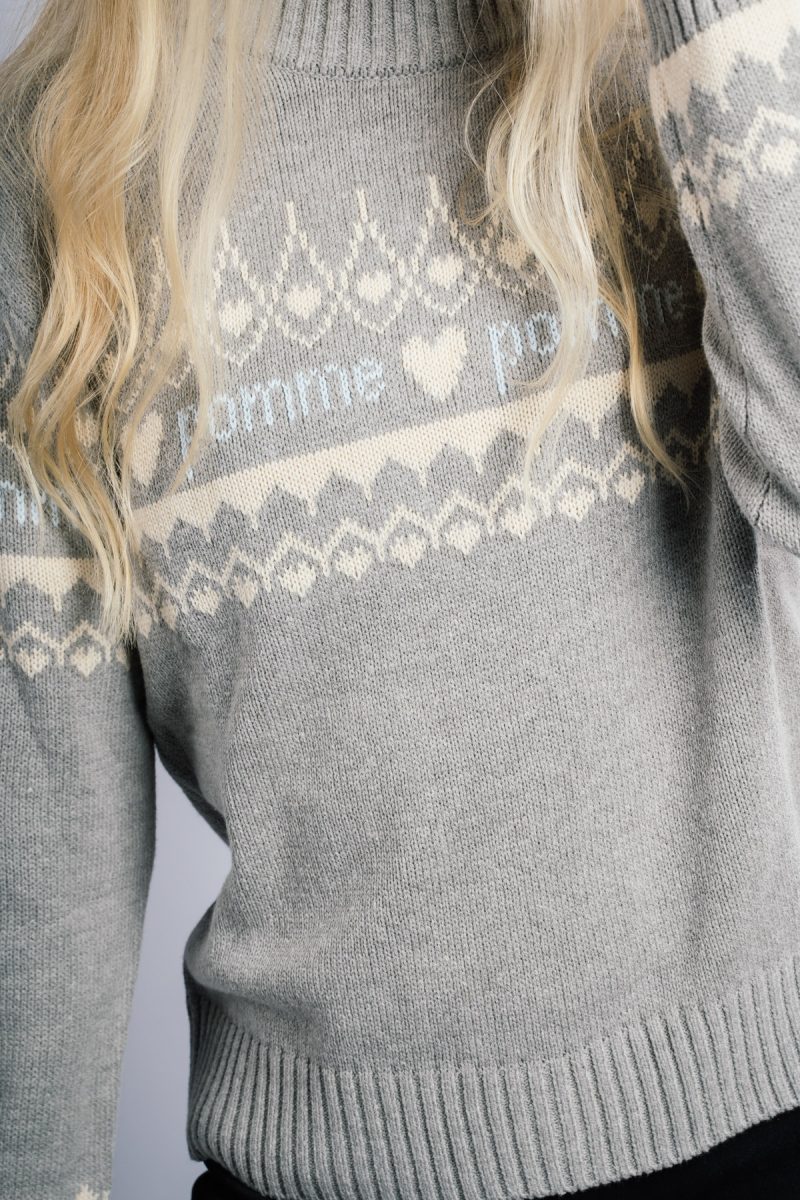 Pomme Kiara Knit Sweater, Grey