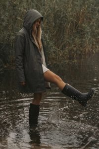 Jennie Lined Rain Coat, Deep Forest