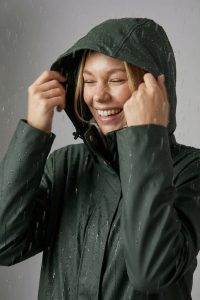 Jennie Lined Rain Coat, Deep Forest