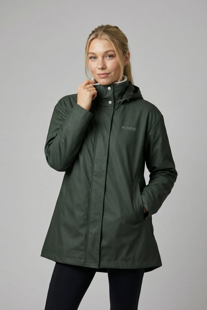 Jennie Lined Rain Coat, Deep Forest